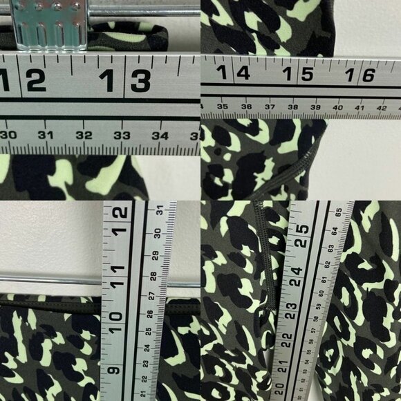 New Sweaty Betty Leggings High Rise Green Leopard Print Power Workout Size Small - Picture 12 of 12